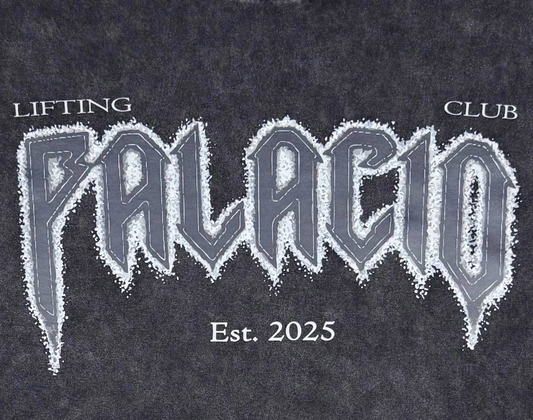 Palacio Acid Wash Series - Sprayed Black Crew Logo Shirt